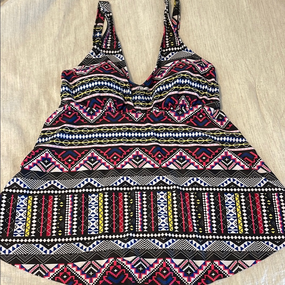 Tribal Print Tankini Top